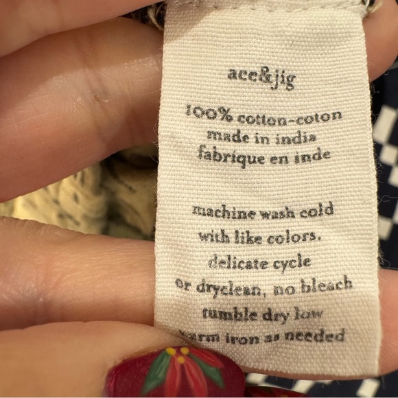 Ace & Jig Beige and Black Woven Blouse - Picture 3 of 3